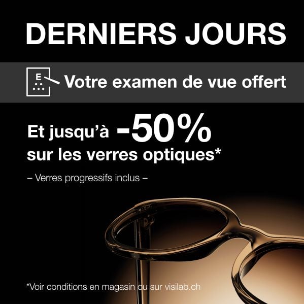 Jusqu’à -50% sur les verres optiques Verres progressifs inclus