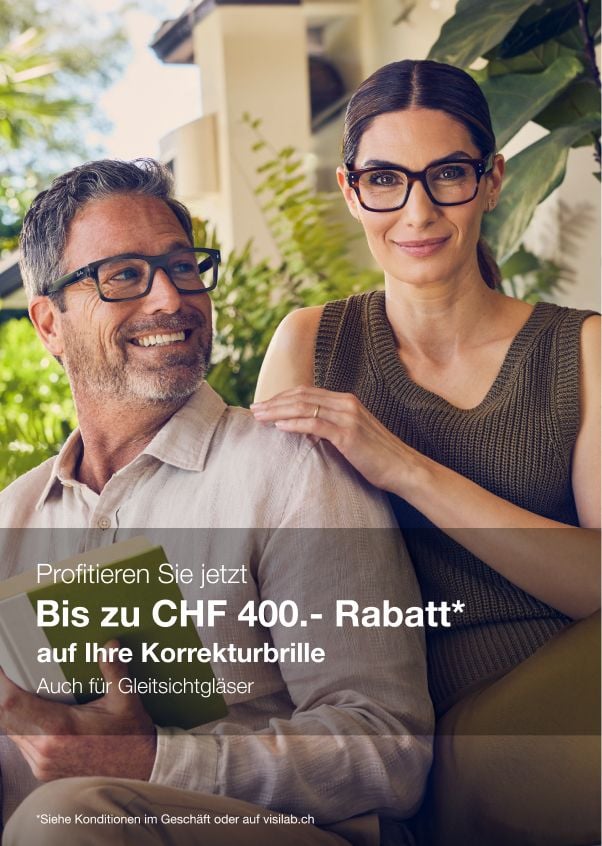 Jusqu'&agrave; CHF 400.- de rabais sur vos lunettes optiques