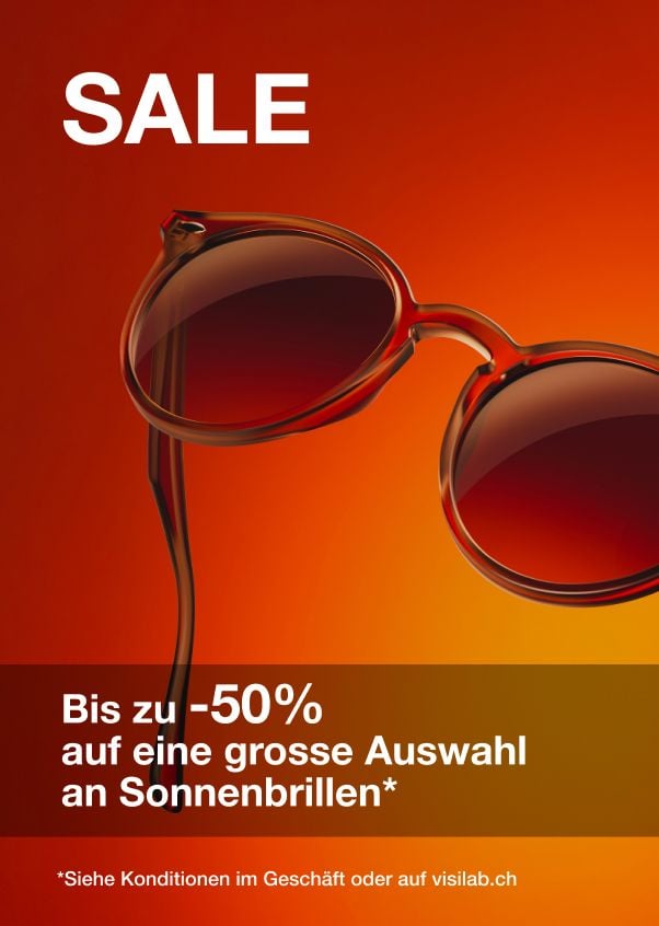 Sale : Bis zu -50% auf eine grosse Auswahl an Sonnenbrillen