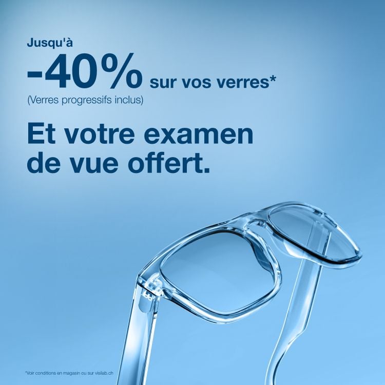 Jusqu’à -50% sur les verres optiques Verres progressifs inclus Jusqu’à -50% sur les verres optiques Verres progressifs inclus