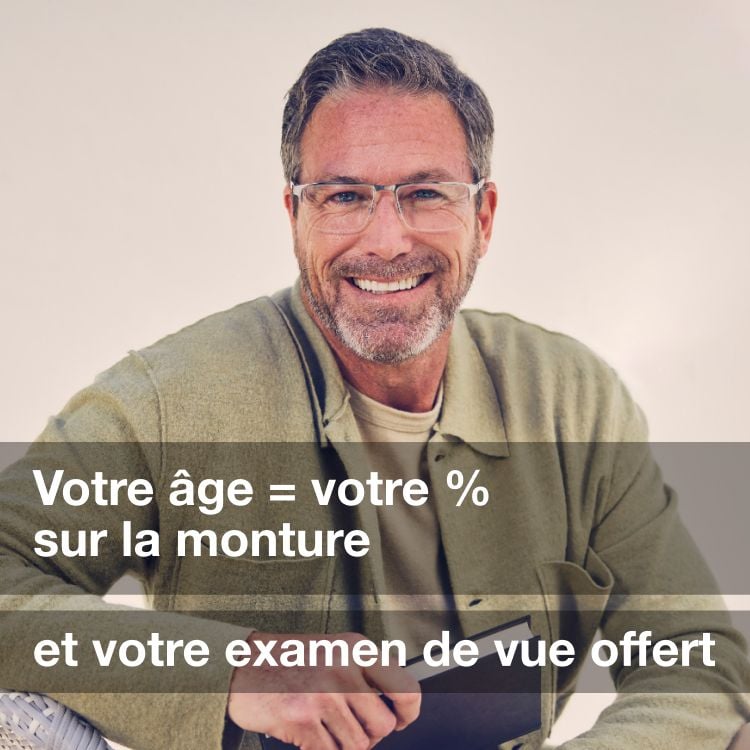 Votre âge = votre remise en pourcentage Votre âge = votre remise en pourcentage