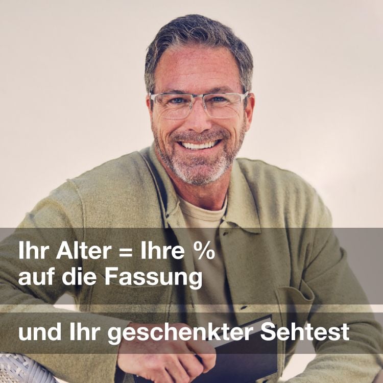 hr Alter = Ihr Rabatt in Prozent